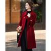Sishui Nianhua Women's Elegant Mid-Length Wool Coat