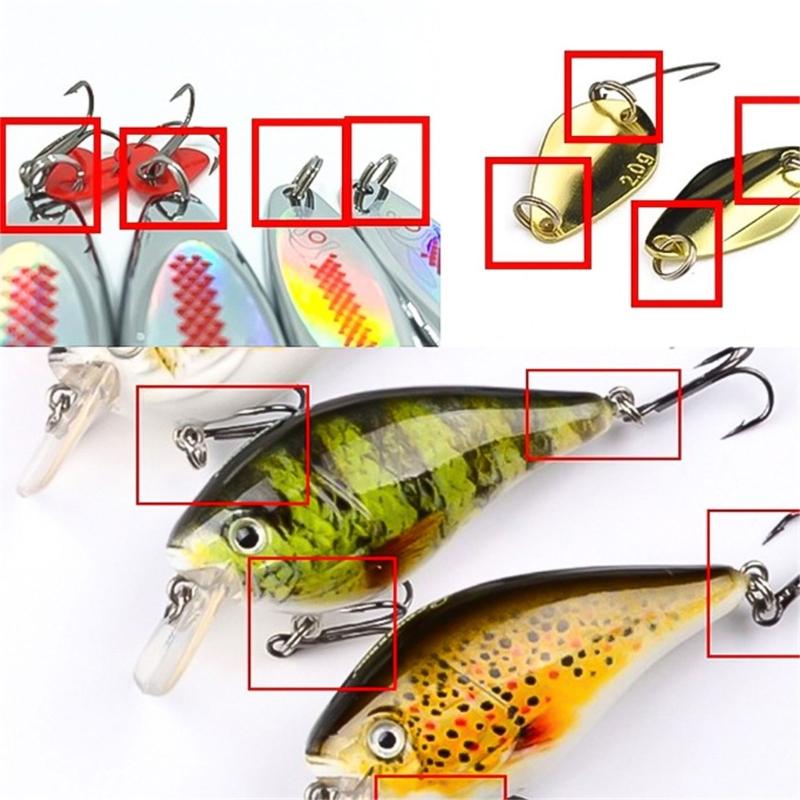 500Pcs Heavy Duty Fishing Split Rings Corrosions Resistant Lures Rings Fishing Lures Connector Fishing Accessories