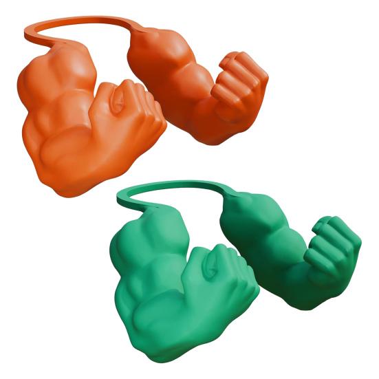 2Pcs Cat Muscular Arm Costume Cat Neck Arm with Muscle 3D Printed Superhero Cosplay Pet Spoof Toy Funny Cat Photo Prop Accessory