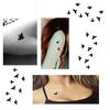 Flying Black Bird Removable Tattoo Body Art Waterproof Sexy Transfer Sticker for Unisex