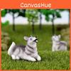 Charming Husky Puppy Resin Sculpture Cute Animal Decoration For Plant Terrarium