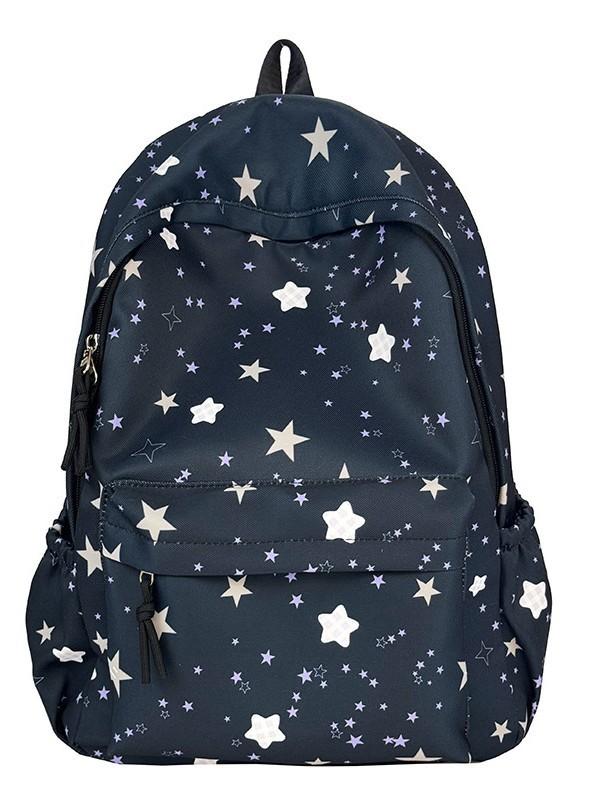 Forest Style Starry Backpack For School Students With Breathable Oxford Fabric
