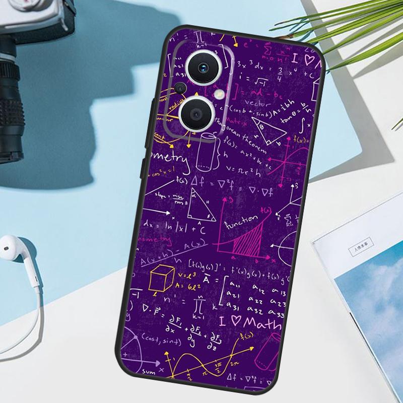 Physics Science Maths Formula Cover For OPPO Reno 12 F 13F 14F 11F 10 11 13 14 Pro 7 8 Lite OPPO Find X9 X5 X6 X8 Pro Case