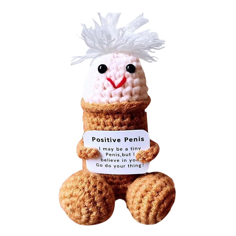 Emoticons Wool Woven Emotional Motivational Card Ornaments Friend Prank Gift H2D4