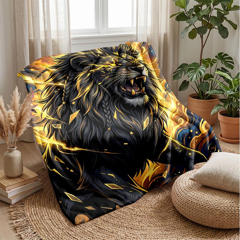 Fire and Ice Tigers 1 Theme blanket Lightweight Warm Flannel Blanket Decorative Throw Blanket for Home Decoration