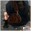 Single Shoulder Bag Comfortable Imitati Mink Fur Bag Pleated Bag Plush For Evening Out Shopping Casual Outings