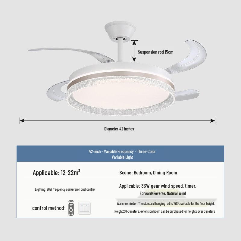 2026 New Model Flush Mount Ceiling Fan with Integrated Light for Living, Dining & Bedroom