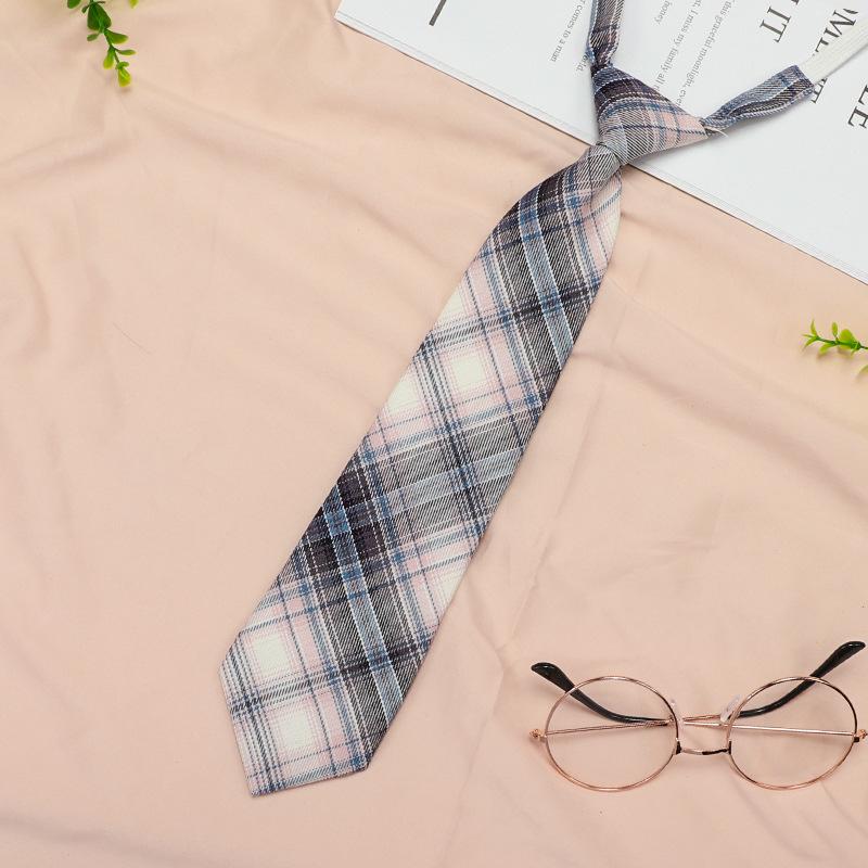 Japanese Plaid Black Bow Tie Collar Rope Women'S Necktie College Wind Streamer Jk Bow Shirt Ins Sailor Suit