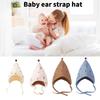 Earflap Hat with Strap Baby Hat Spring Autumn Bonnet Hat Ear Protection Caps Soft Breathable Hat for Infant 2-10 Months