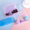 Nail Art Storage Box: Pink Transparent Plastic Organizer for False Nails, Makeup, and Tools