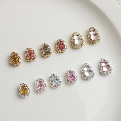 14K Gold-Filled Zircon Gourd Cross Spacer Beads for DIY Jewelry Bracelet/Necklace