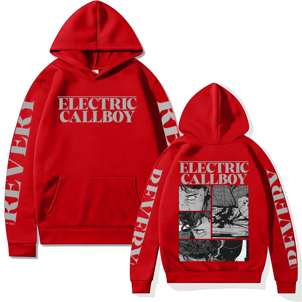Electric Callboy Revery Paint Hoodie Men's Women's Long Sleeve with Hooded Sweatshirt Vintage Pattern Aesthetic Clothes Pullover