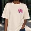 Survivor Warrior Boxing Gloves Tee Women Breast Cancer Awareness Short Sleeve Cotton T Shirt Pink Crew Neck Graphic Casual Top