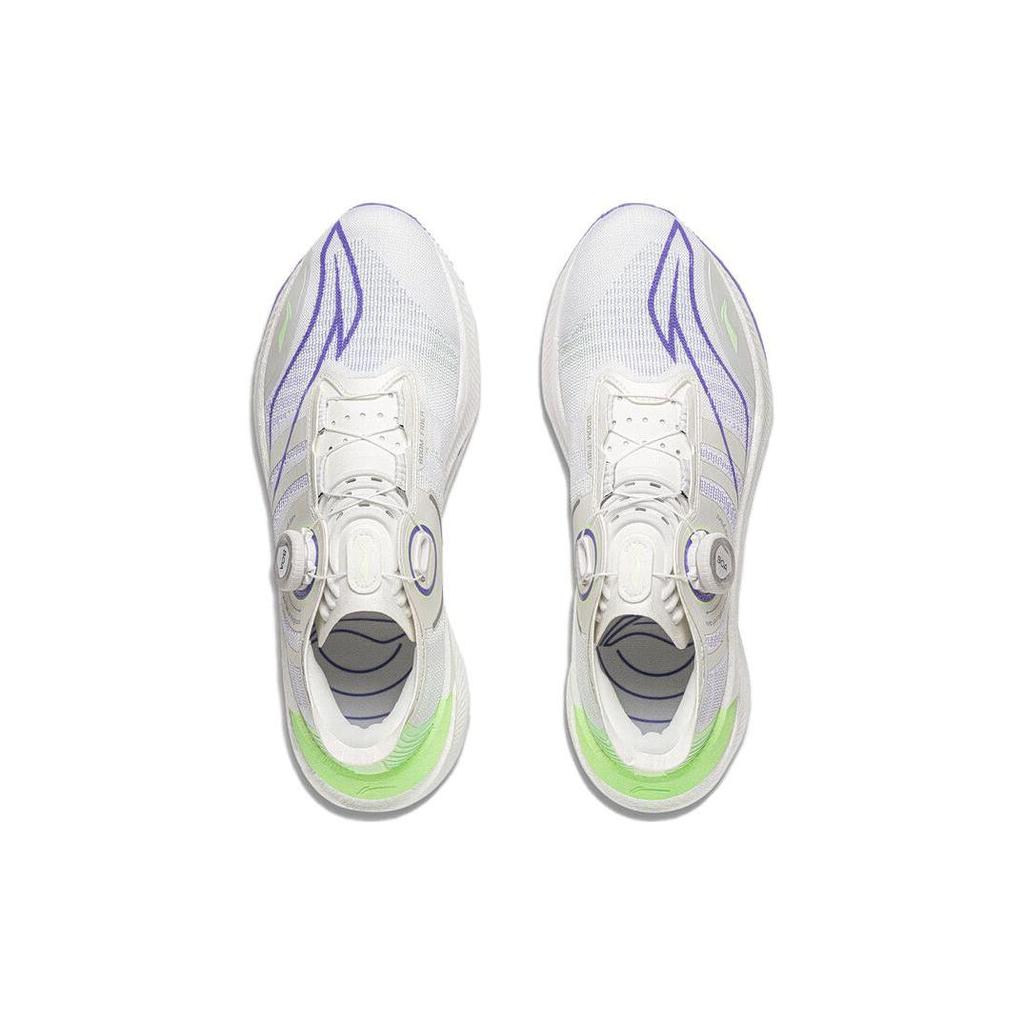Li Ning Shadow 2.0 Antidérapantes Basses GCU A GRIP PRO Chaussures de Course Unisexe Blanc Cyan Violet ARRT017-2