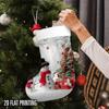 Christmas Decoration Fireplace Hanging Stocking 1pc Christmas Snowman Wonderland(3) Christmas Stocking, Large Capacity H