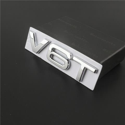 For Audi RS3 3D Metal Car Fender Side Emblem V6T V8T Logo For Audi S4 A4 B7 V6T Sticker A6 Golf 4 C7 SQ7 Q8 R8 S8 RS8 V8T Badge Accessories