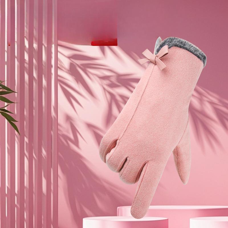 Winter Gloves for Women Plus Velvet Thickened Autumn Riding Gloves for Driving Winter Cold Protection and Warm Touch Screen Riding Electric Bike