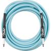 Fender Professional Series Tweed Instrument Cable, Straight/Straight, Daphne Blue, 18ft, 0990815204
