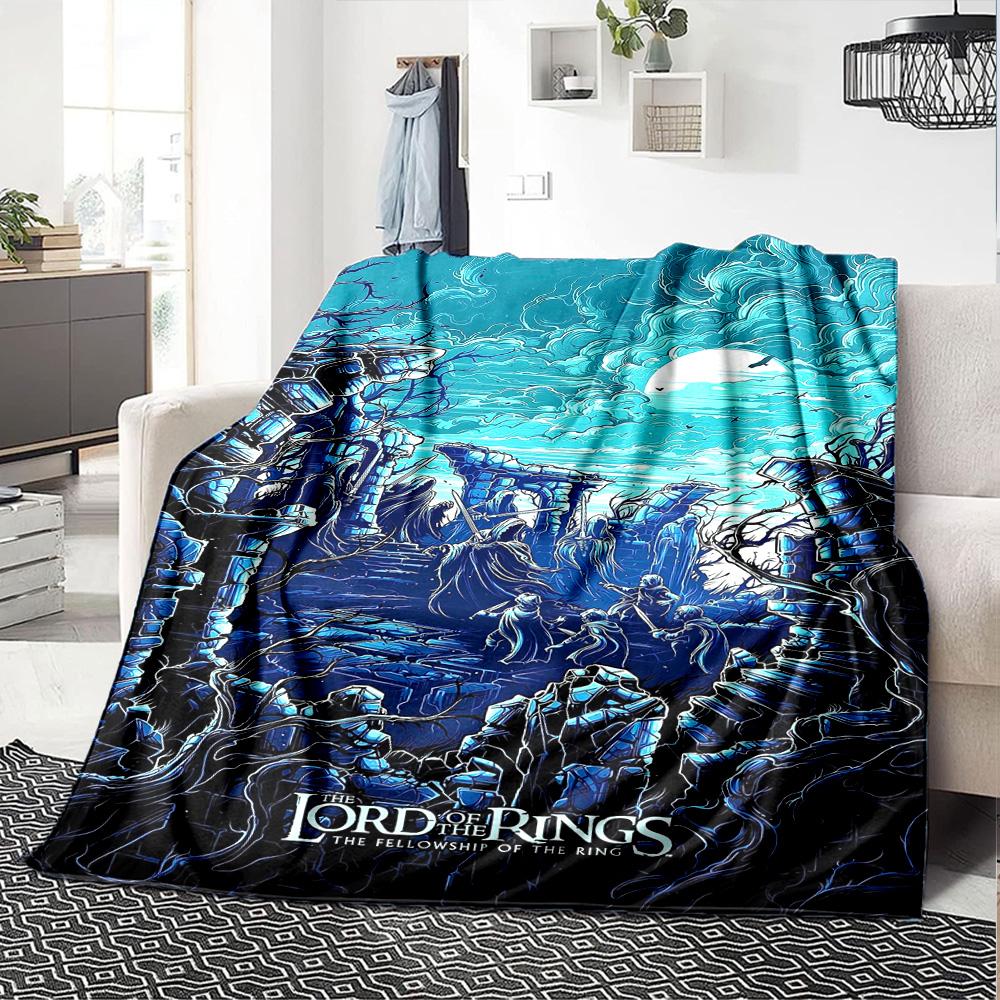 Lord Rings Blanket Comfortable Great for Livingroom Chair Seaside Four Seasons Universal Modern Best Holiday Gift for Friends Family