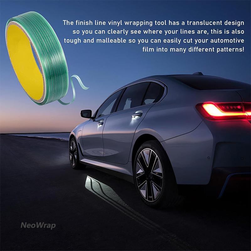 5/10/50M Vinyl Wrap Cutting Tape Car Stickers Finish Line Cut Tape with Squeegee Design Line for Wrapping Car Film Cutting Tools