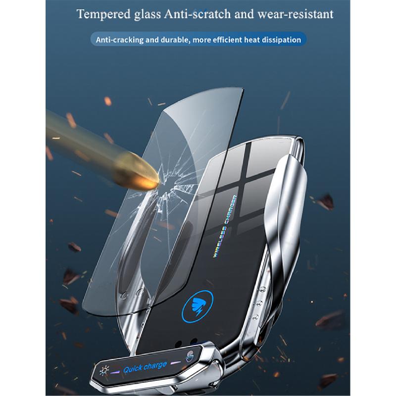 15W Auto Smart Kabellose Ladehalterung Infrarot Automatisch Universal Mit Magnetisch