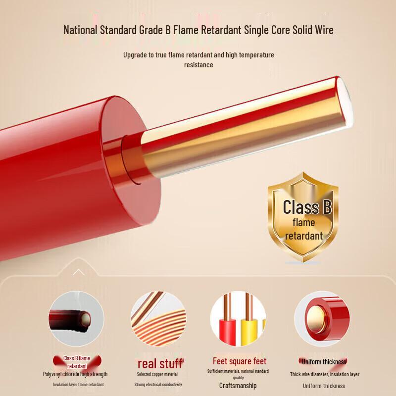 DELIXI ZB-BV B-Grade Flame Retardant Single-Core Copper Wire