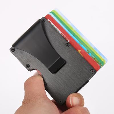 Automati RFID Wallet Credit ID Card Holder Antitheft Metal Stainless Steel Wallet Carbon Fiber