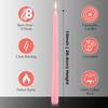 12 Pack Pink Taper Candles - Taper Candles 10 Inch Dripless, Smokeless & Unscented - 8 Hours Long Burning - Tall Candlesticks - Ideal for Weddings,
