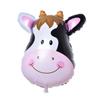25Inch Cartoon Animal Head Aluminum Film Balloon Baby Birthday Party Decor Lion Tiger Cow Elephant Inflatable Helium Ballon Toy