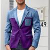Frühling Herbst Herren Patchwork Blazer Mode Anzugjacke Hohe Qualität Schlank Lässig Blazer Mäntel Mann