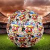 One Piece Print Size 5 Soccer Ball, Standard Match Football for Sports Game and Team Practice, Ideal Gift for Soccer Fans
