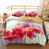 Floral Bedding Set 3D Printed Spring Fragrant Flowers Skin-Friendly King Queen Size Duvet Cover Set with Pillowcase for Girls