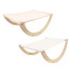 Wooden Cat Hammock Foldable Antislip Easy To Assemble Elevated Pet Hammock Bed Furniture for Indoor