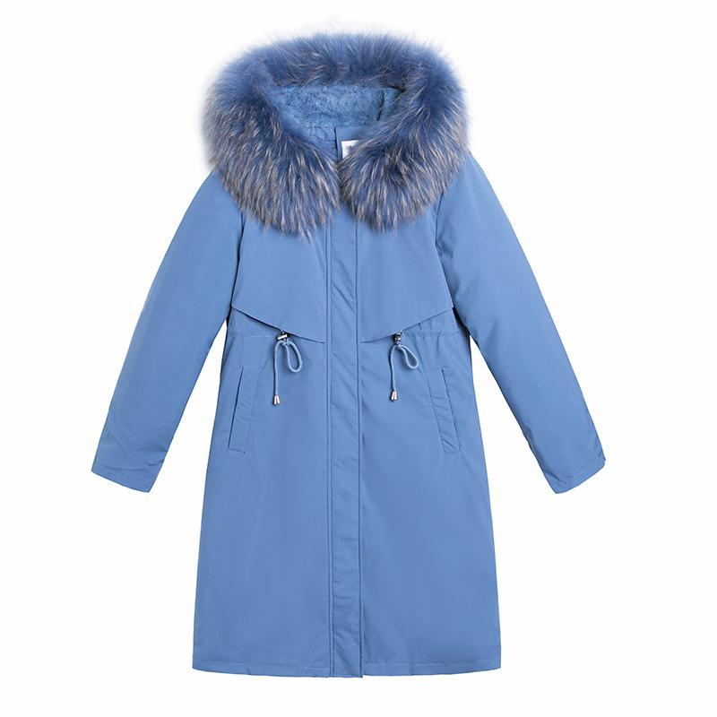 Women's Parker Casual Medium and Long Two Wear Cotton Clothes Winter Slim and Skinny Warm Cotton Jacket Women