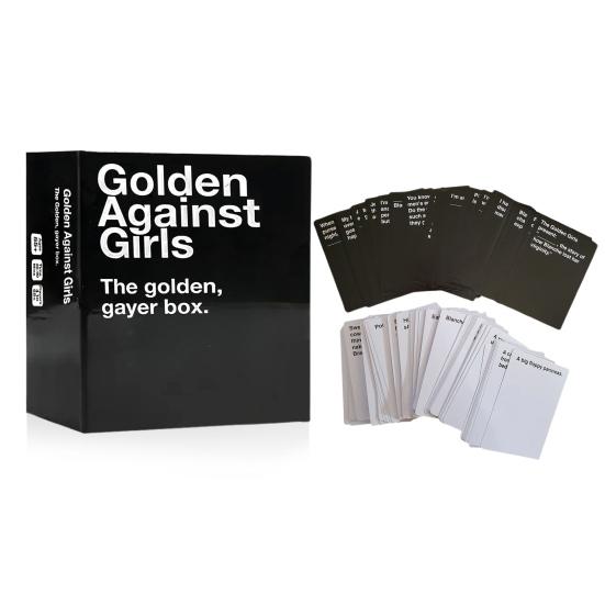 

1 коробка Золотая против девочек настольная игра с 180 черно-белыми картами для взрослых друзей