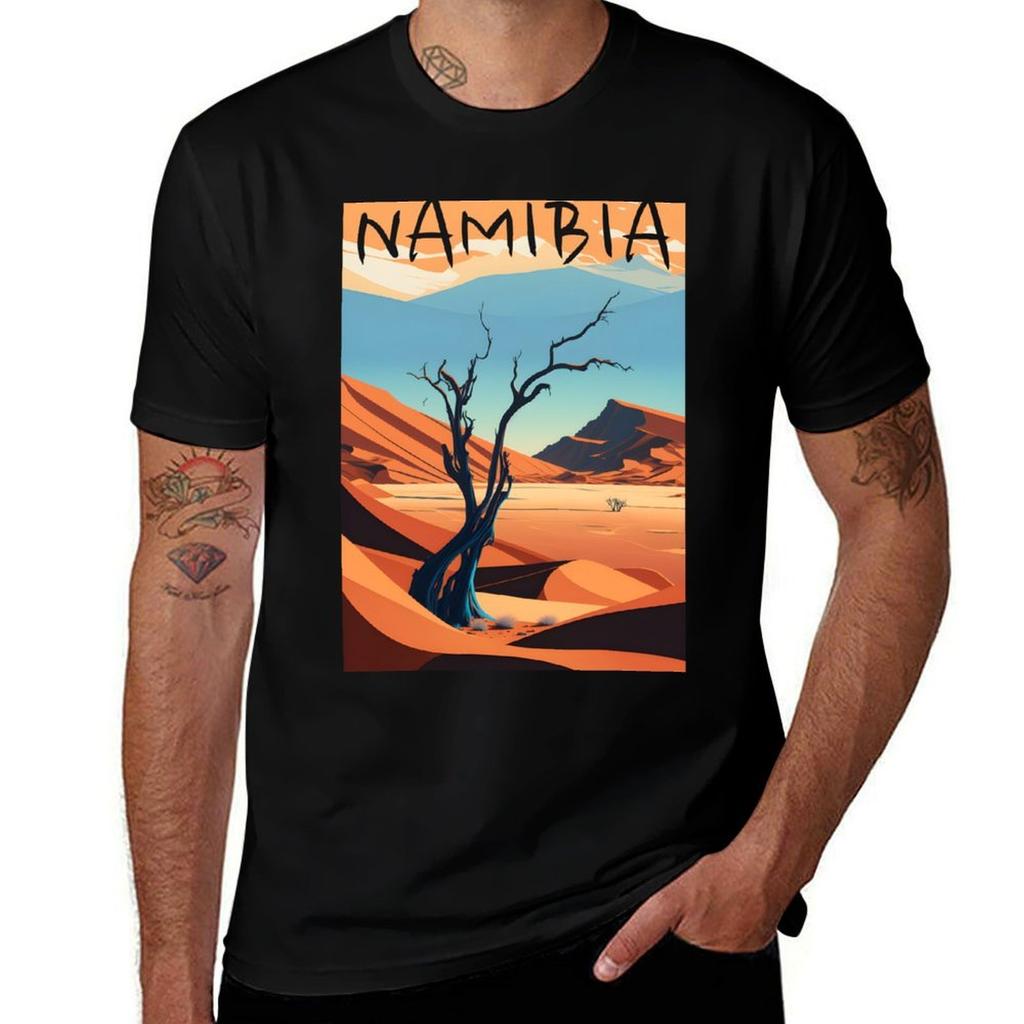 Namibia Deadvlei deserto regalo Maglietta Morbida Base Cotone Manica Corta Tee