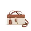 Hersteller Leinwand mit Leder LP19 Box Bag High-End Multifunktional Tragbar Einzel-Schulter Cross-Body Make-up Weiblich