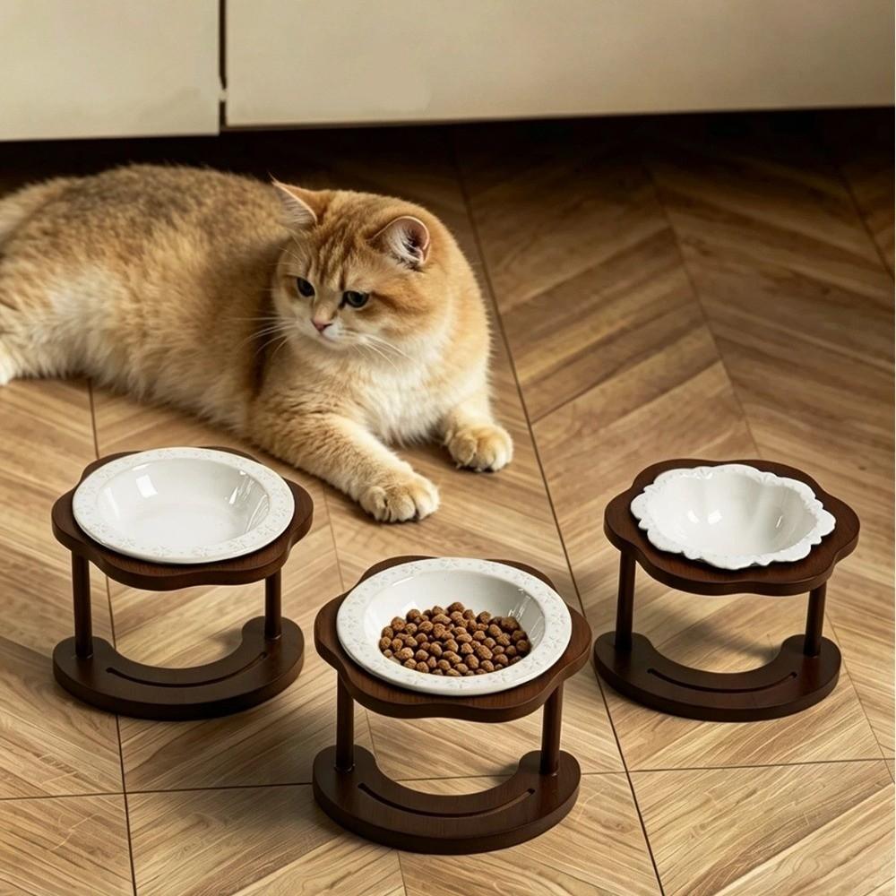 Detachable Elevated Cat Water Bowl Anti Slip Raised Dog Food Bowl Ceramic Cat Bowl Pet Supplies