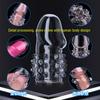 Penis Enlargement Sleeve Cock Ring Reusable Penis Ring Foreskin Bondage Delay Ejaculation Sex Toys for Men Erection Sex Shop