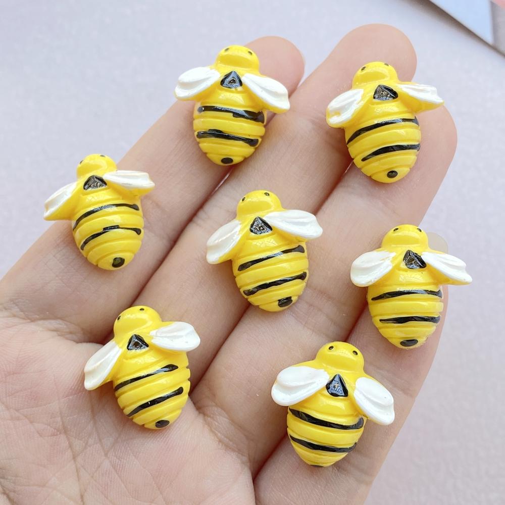 10Pcs New Cute Resin Cartoon Bee Series Flat Back Scrapbooking DIY Jewelry Craft Decoration Accessories