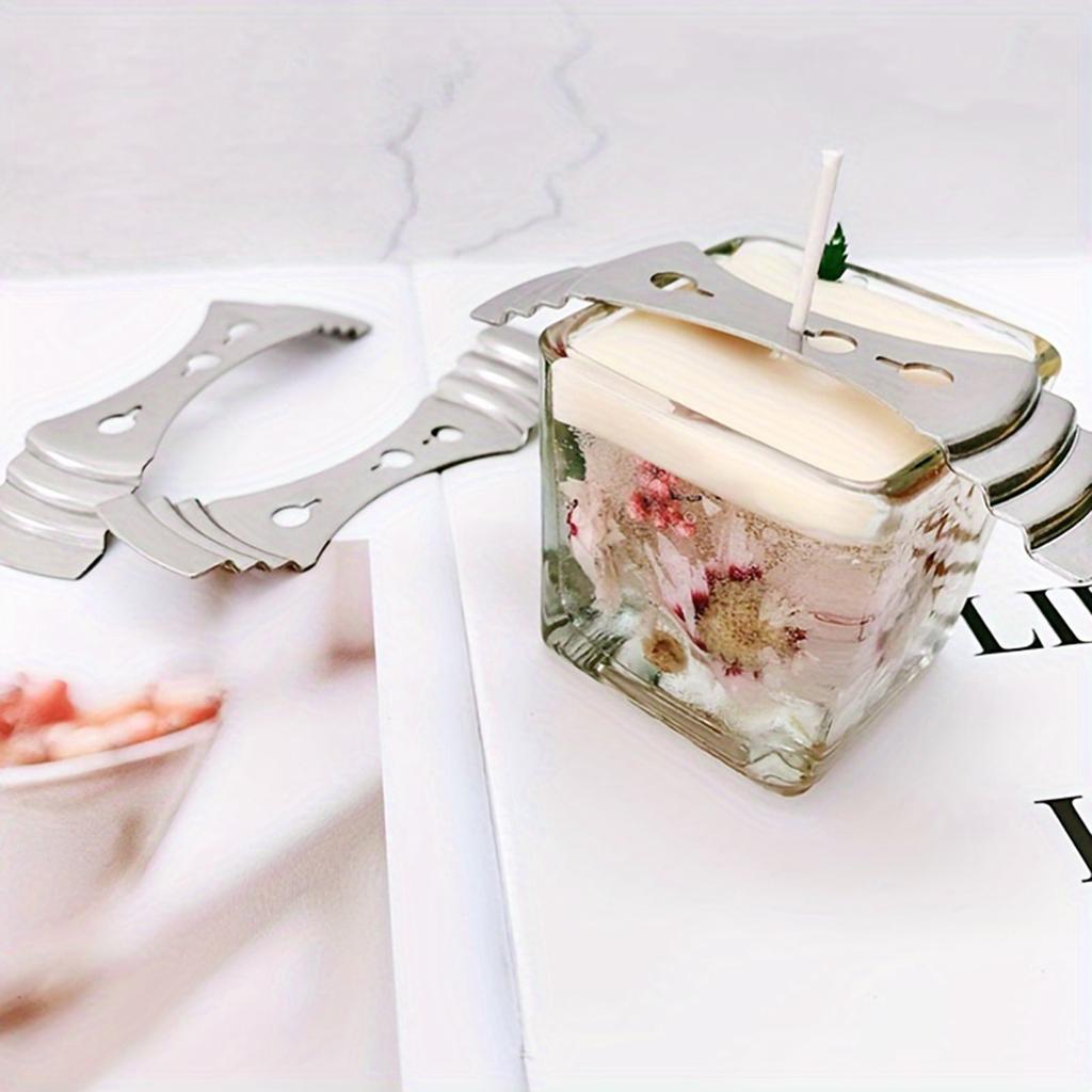 2 Stück Kerzen Docht Zentrierer, 3-Loch Kerzendocht Halter für DIY Kerzenherstellung