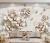 Tapete 3D Juwelenblume Wandbild, Wohnzimmer TV Sofa Heimdeko Tapete