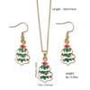 Stainless Steel Christmas Earrings & Necklace Set: Bells, Snowflakes, Santa, Tree, Candy Cane for Women