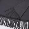 Women’s V‑Neck Knitted Poncho Cape with Toggle Buckle – Mid‑Length Autumn Winter Fringe Shawl Cardigan