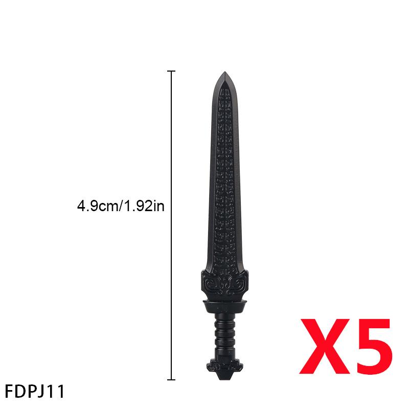 MOC Military Movie Figure Medieval Weapon Building Block Scabbard Sword Ax Hammer Bow Arrow Kit Gun Fan Mini Toy Brick Gift K038