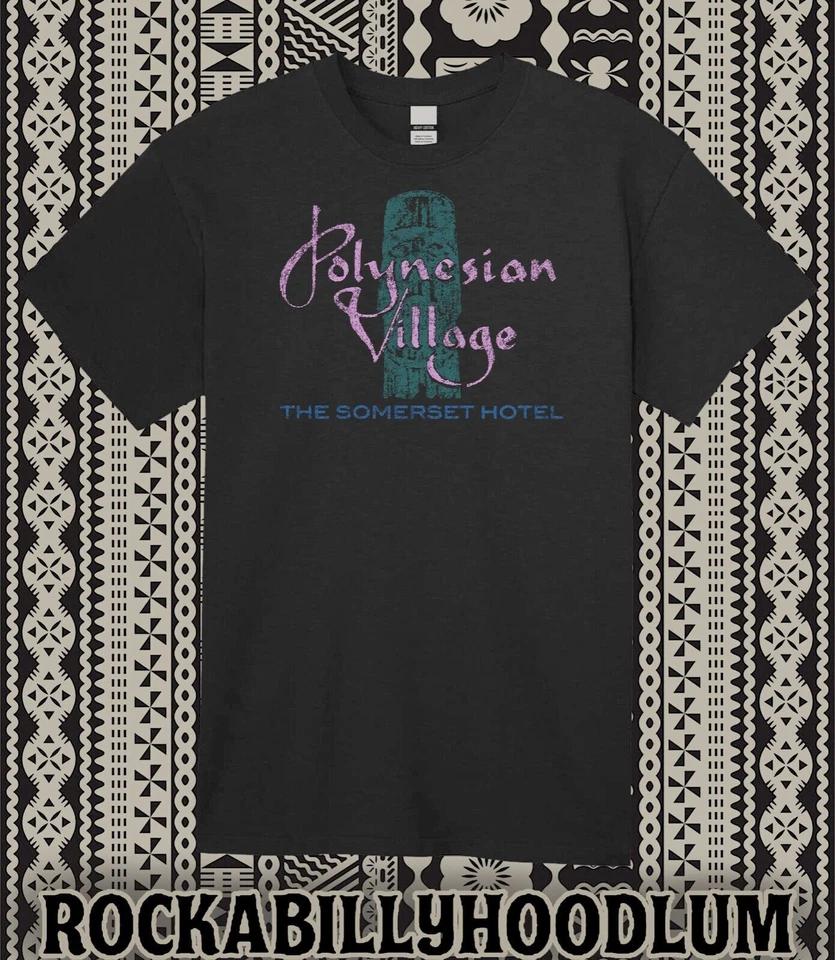 

Retro Tiki Tee T Shirt Rum Mug Restaurant Bar Polynesian Room MA Somerset Hotel M