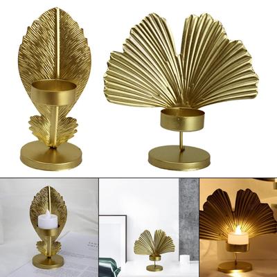 3 szt. Nordic świecznik z kutego żelaza kreatywny kształt liścia świecznik ozdoba na biurko wspaniałe prezenty do salonu sypialnia świąteczne dekoracje