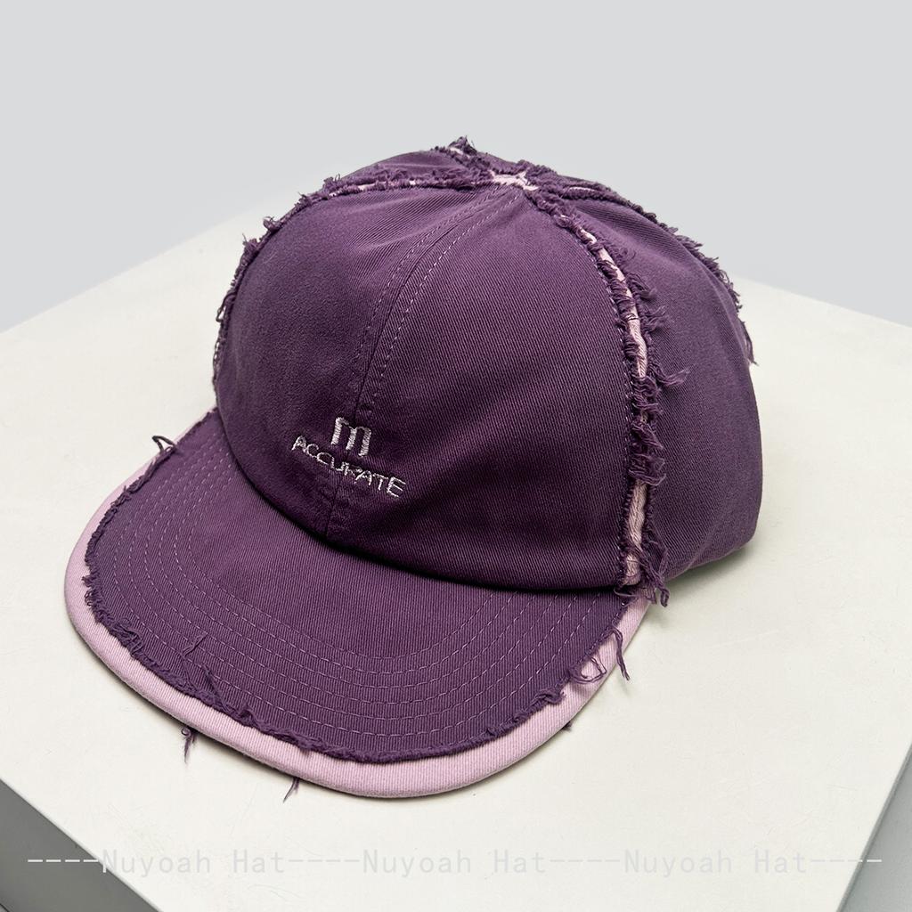 And Women Korean Style Vintage Embroidered M Letter Prints Baseball Caps Sun Protection Flat Brim All-Match Street Style Peaked Hats Fashion