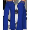 Women's Spring and Summer Micro-stretch Hollow Temperament Pants High Waist Casual Commuting Micro Pants