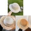 French Lolita Lace Flower Sun Hat With Wide Brim For Summer Beach Outdoor Wear